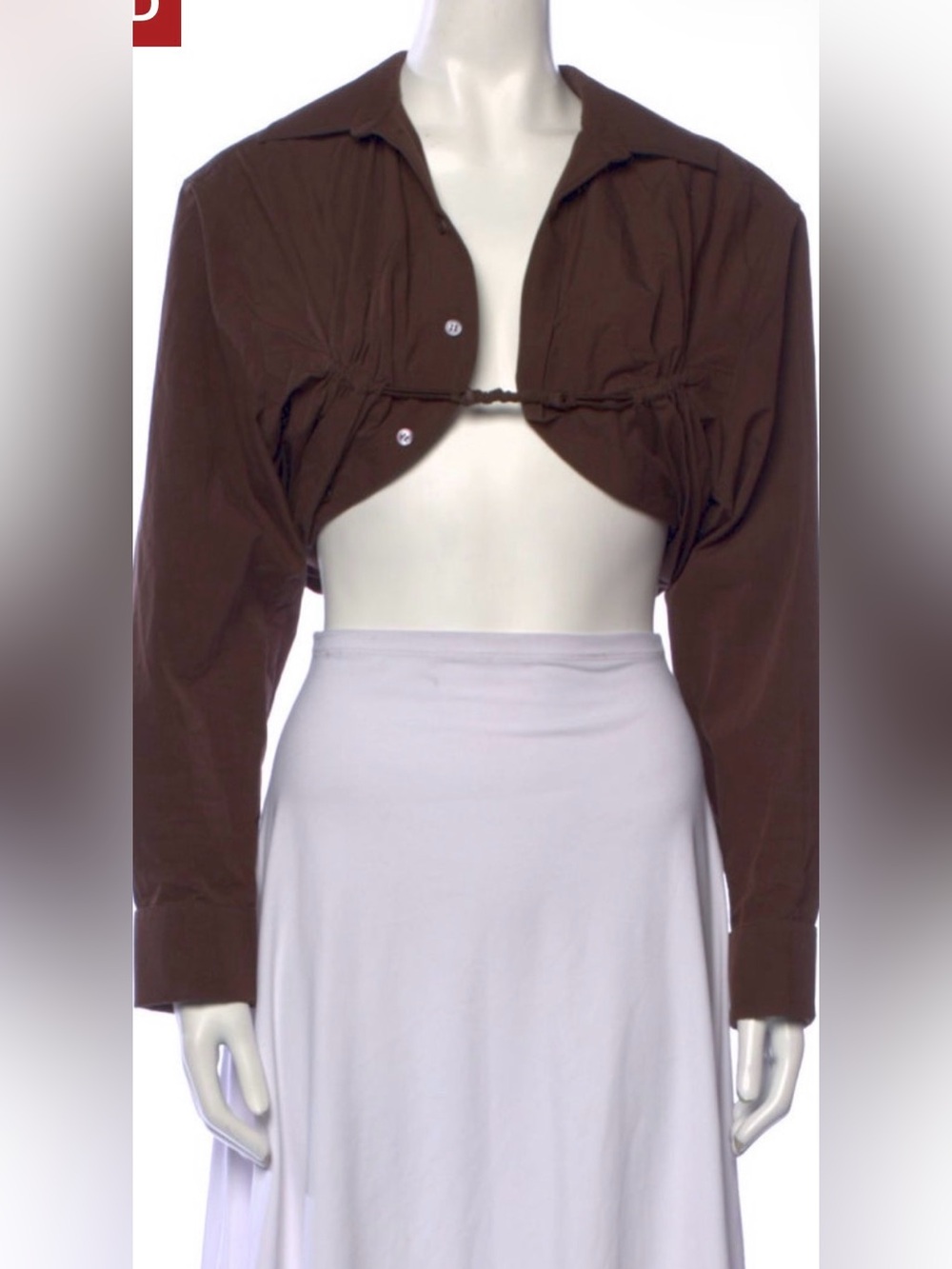 Jacquemus Cream Maxi Skirt